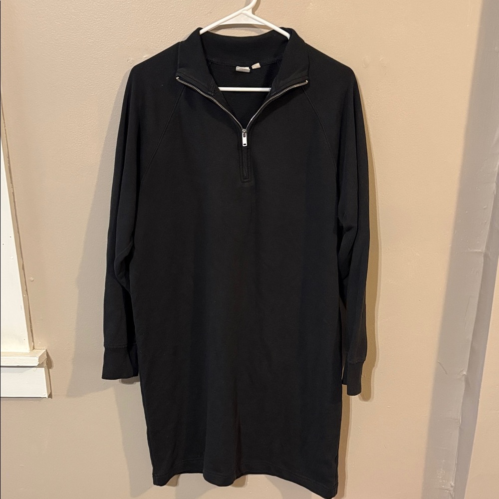 EUC GAP Oversized Sweatshirt Quarter Zip Dress